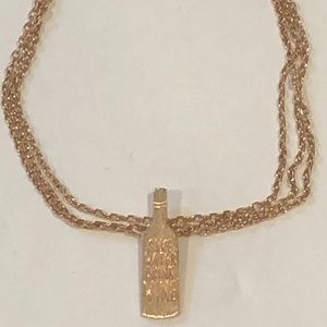 NEW rose gold WINE bottle by Daisy charm necklace